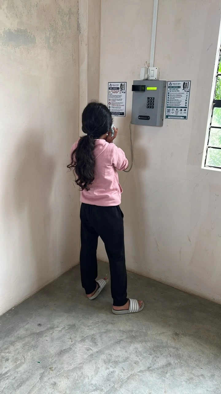 Students Using RFID Card Payphone